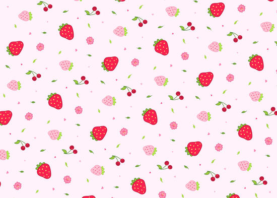 FRUITBASKET - Brand Pattern - Strawberry and Cherry